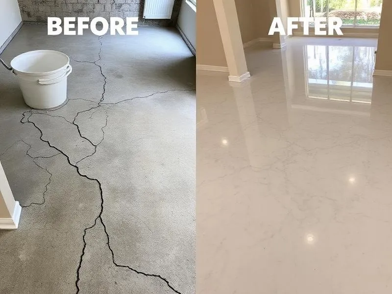 Avant et après revêtement époxy